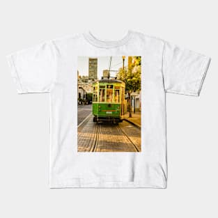 Green Cable Car Kids T-Shirt